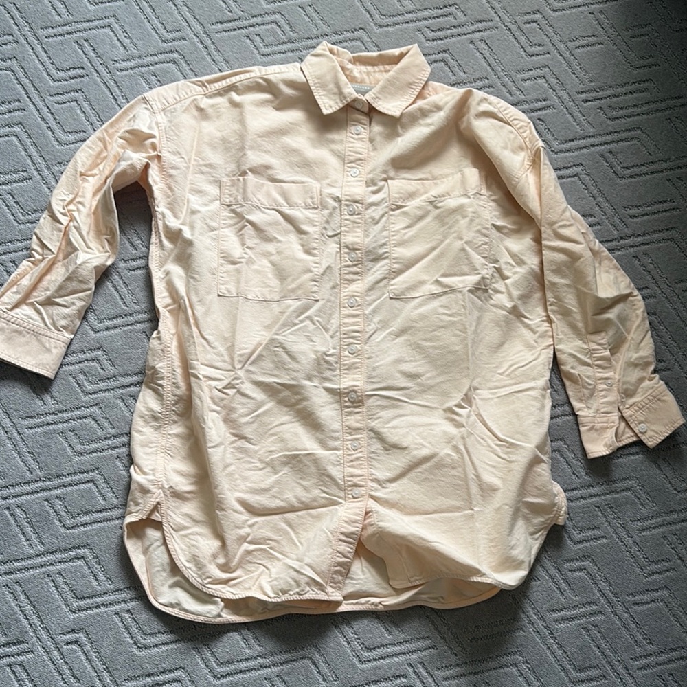 Everlane Cream Button-Up Shirt